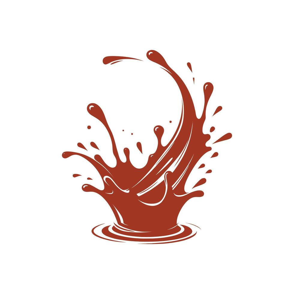 Tasty Chocolate Splash Over Chocolate Bar Perfect for Sweets and Confectionery Graphics vector