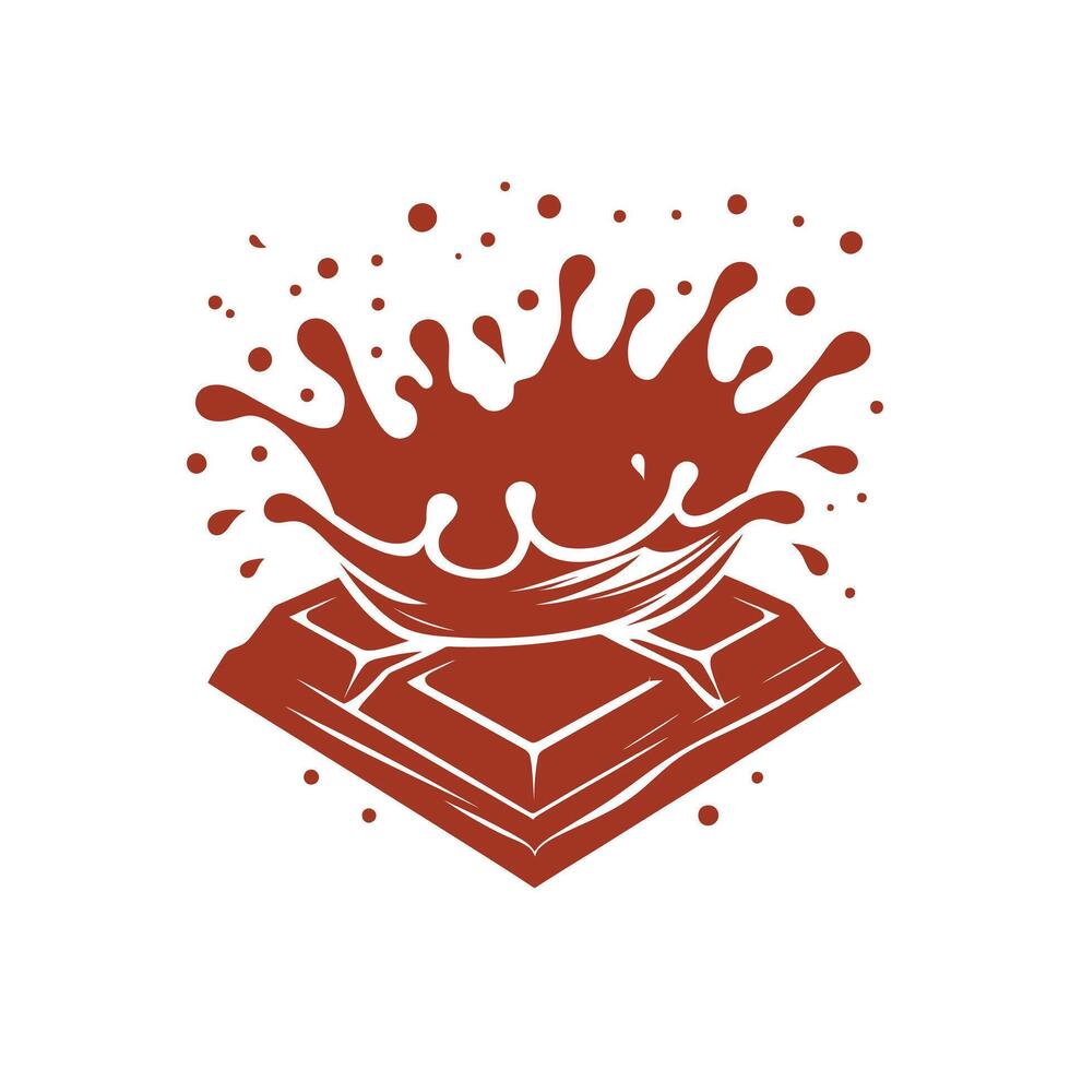 High-Quality Chocolate Splash Art Ideal for Candy and Dessert Branding Concepts vector