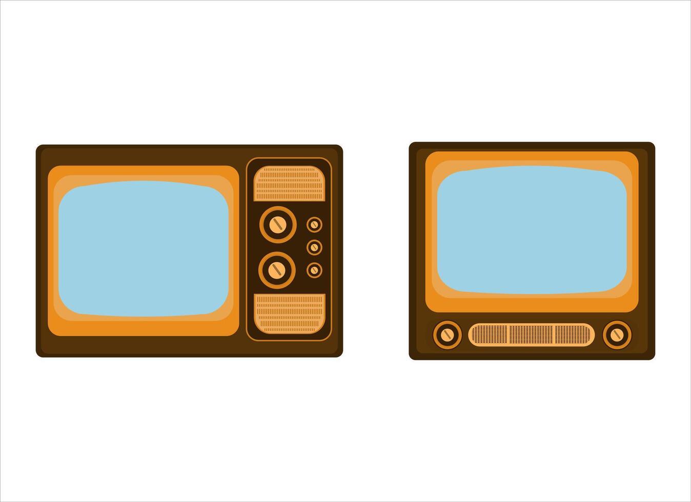 Versatile Vintage Old Television Icons Cartoon vector