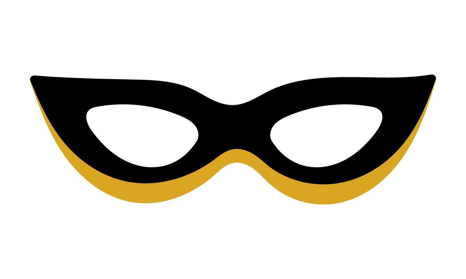 A pair of black and yellow cat eyes. The eyes are not connected vector