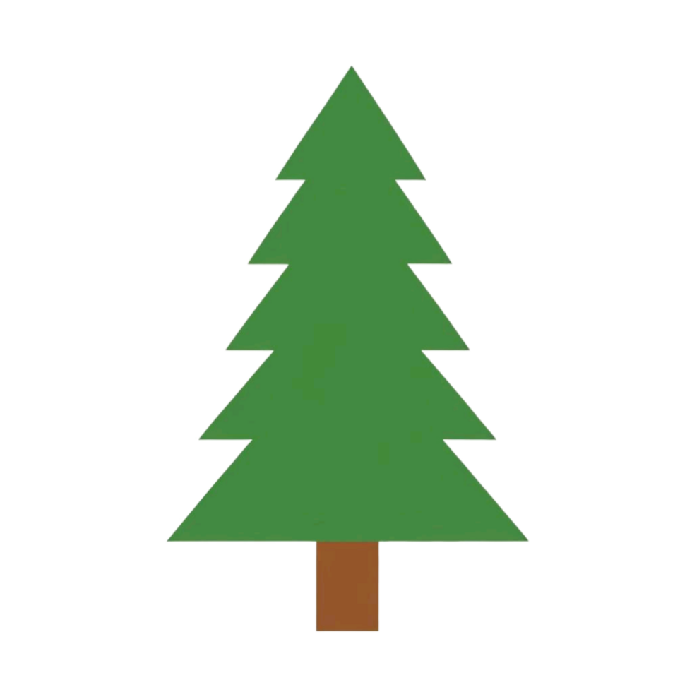 Modern Christmas Tree on Transparent Background png