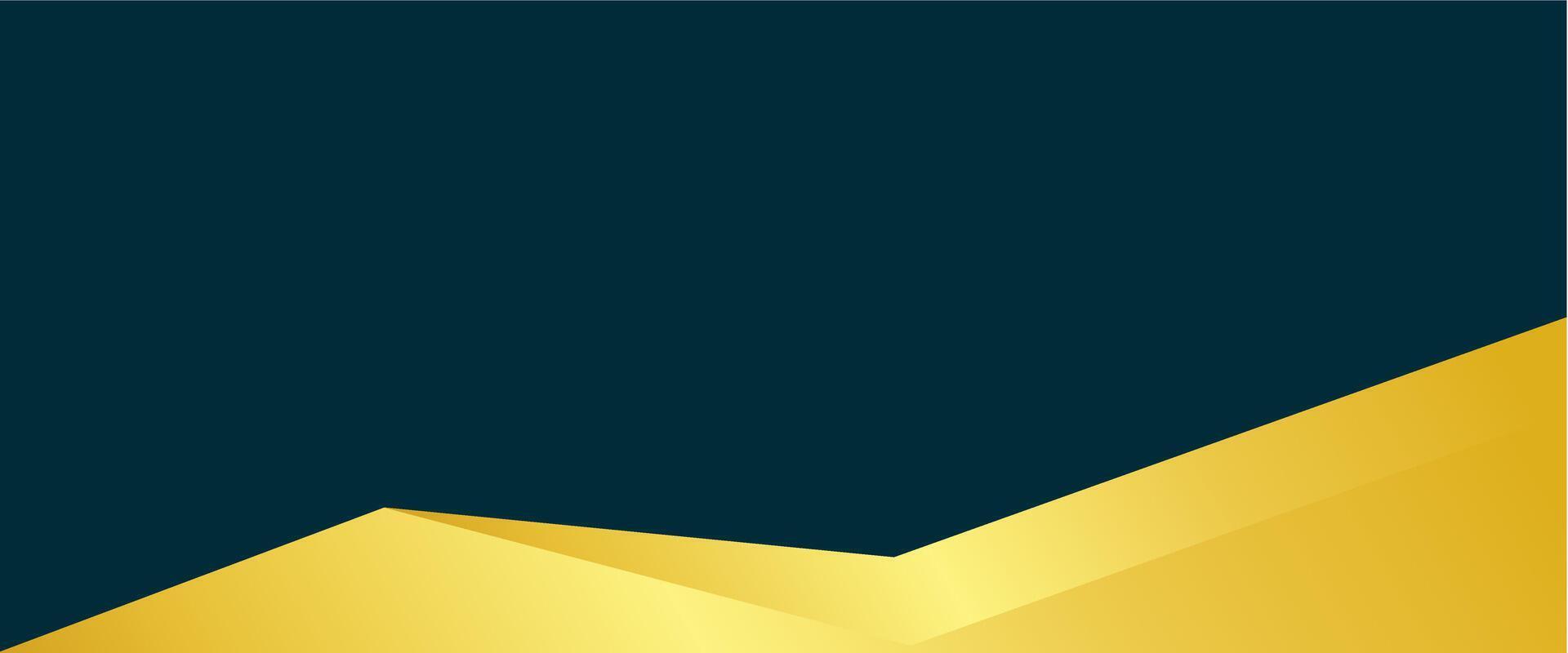 A gold and black background with a curved arrow vector