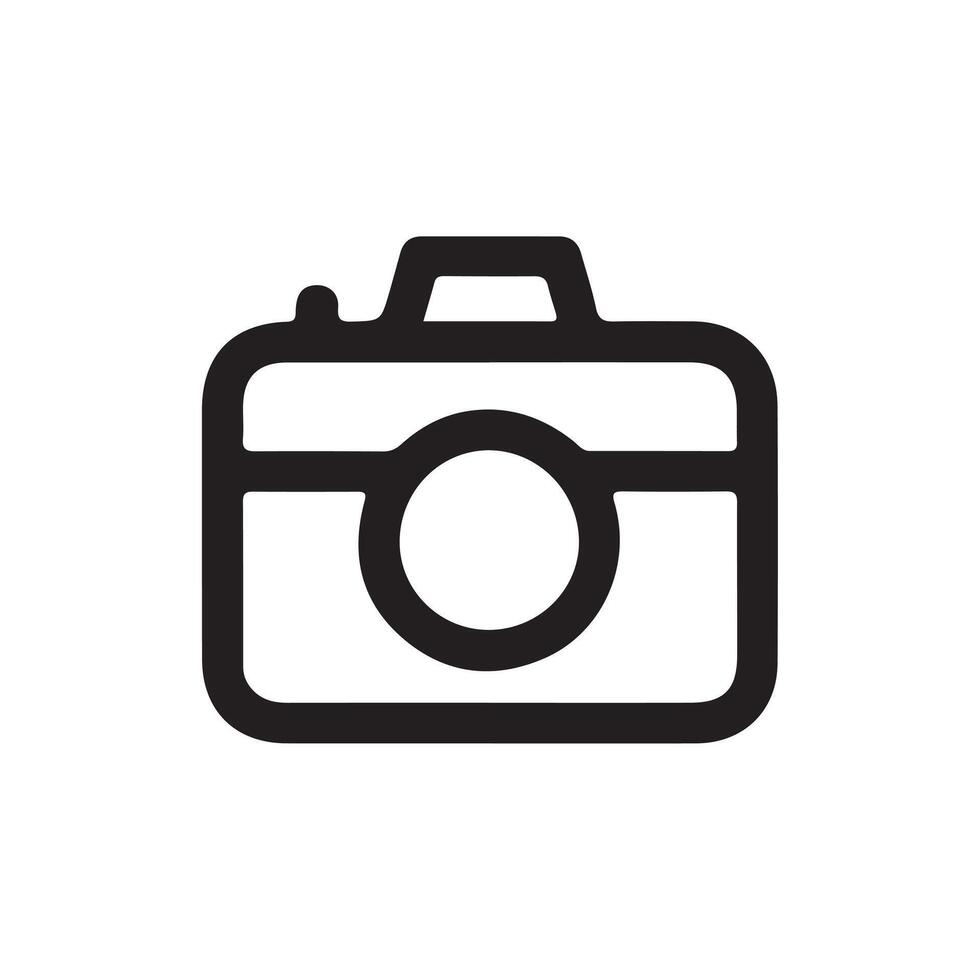 A camera icon on a white background vector