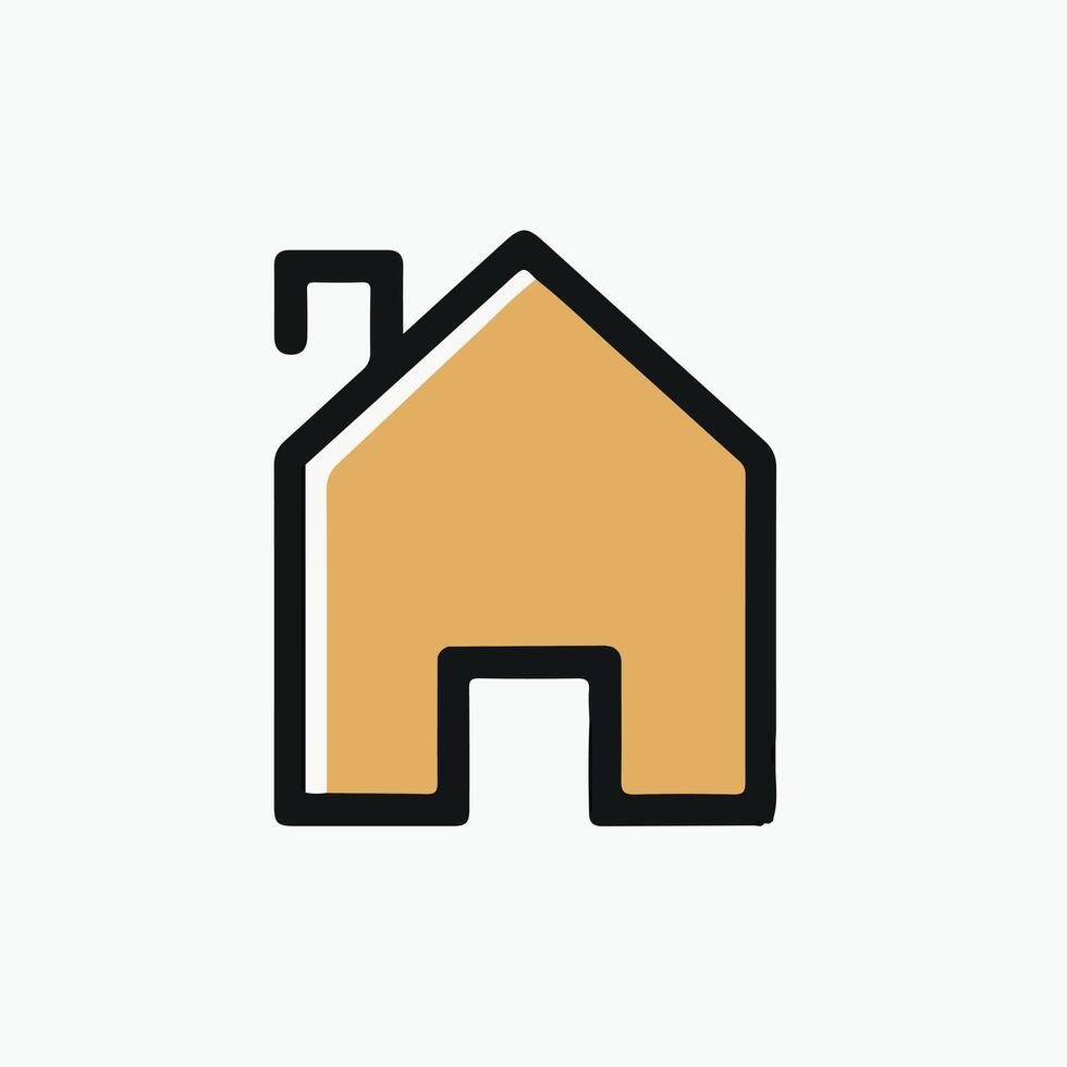 A house icon on a white background vector