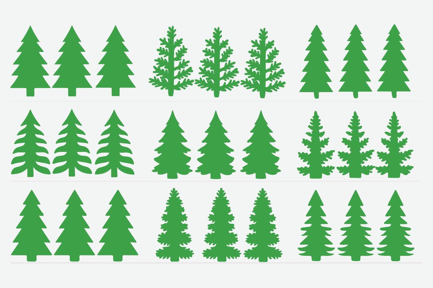 Christmas tree silhouette illustration design vector