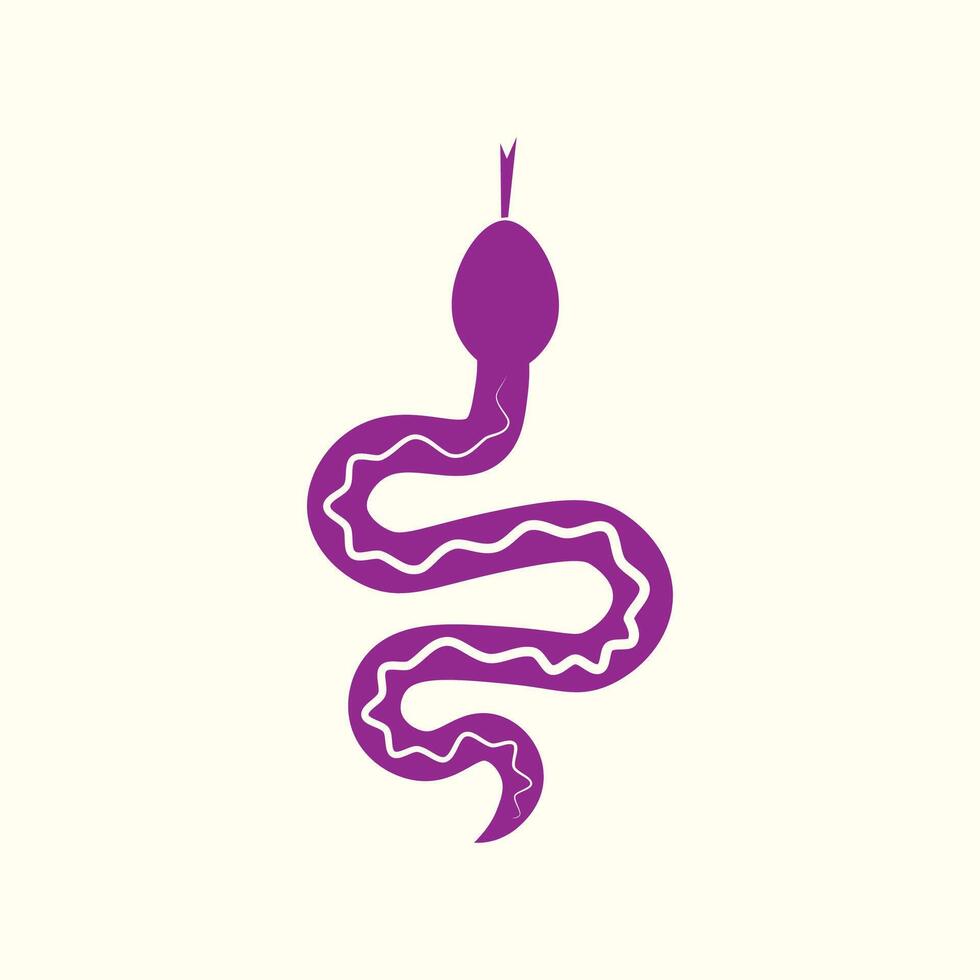 Snake trendy artwork pretty abstract illustration colorful applied design vector