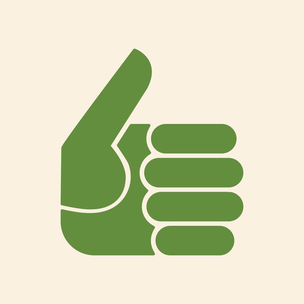 Thumbs Up trendy artwork cute abstract illustration colorful applied design vector