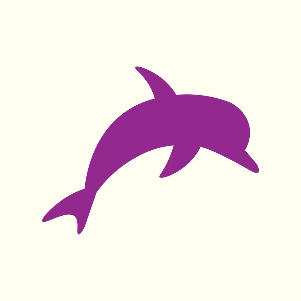 Dolphin trendy artwork pretty abstract illustration colorful applied design vector
