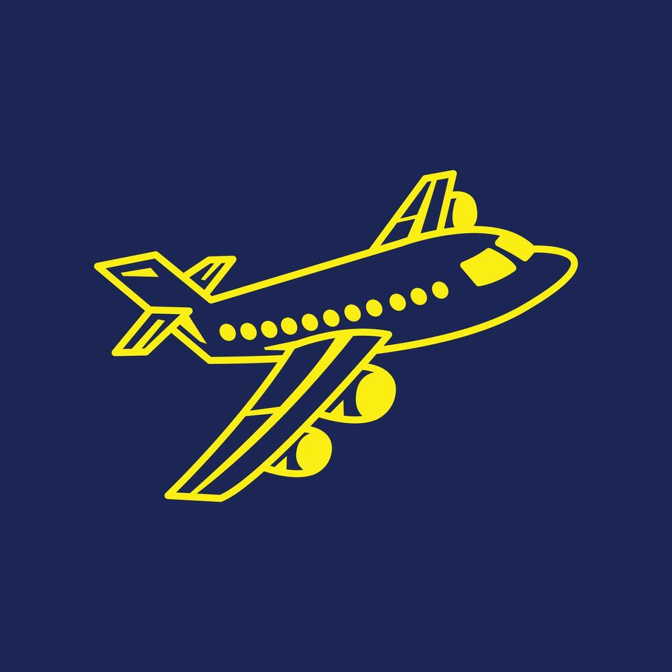 Airplane trendy artwork beautiful abstract illustration colorful applied design vector