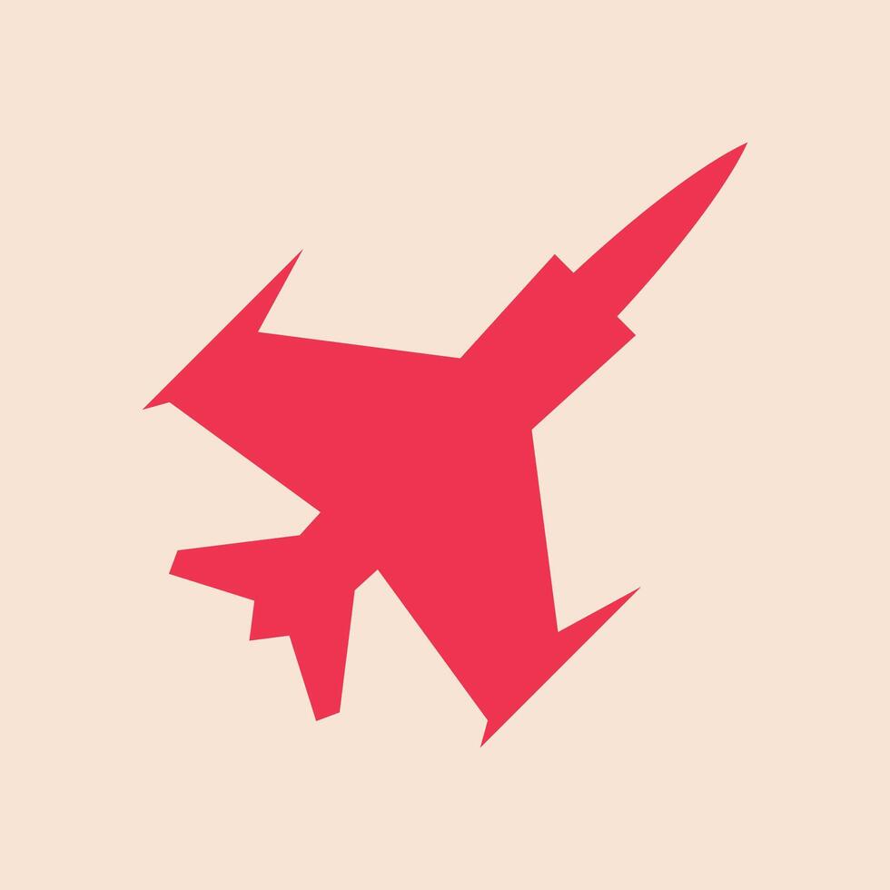 Fighter Plane trendy artwork aesthetic abstract illustration colorful practical design vector