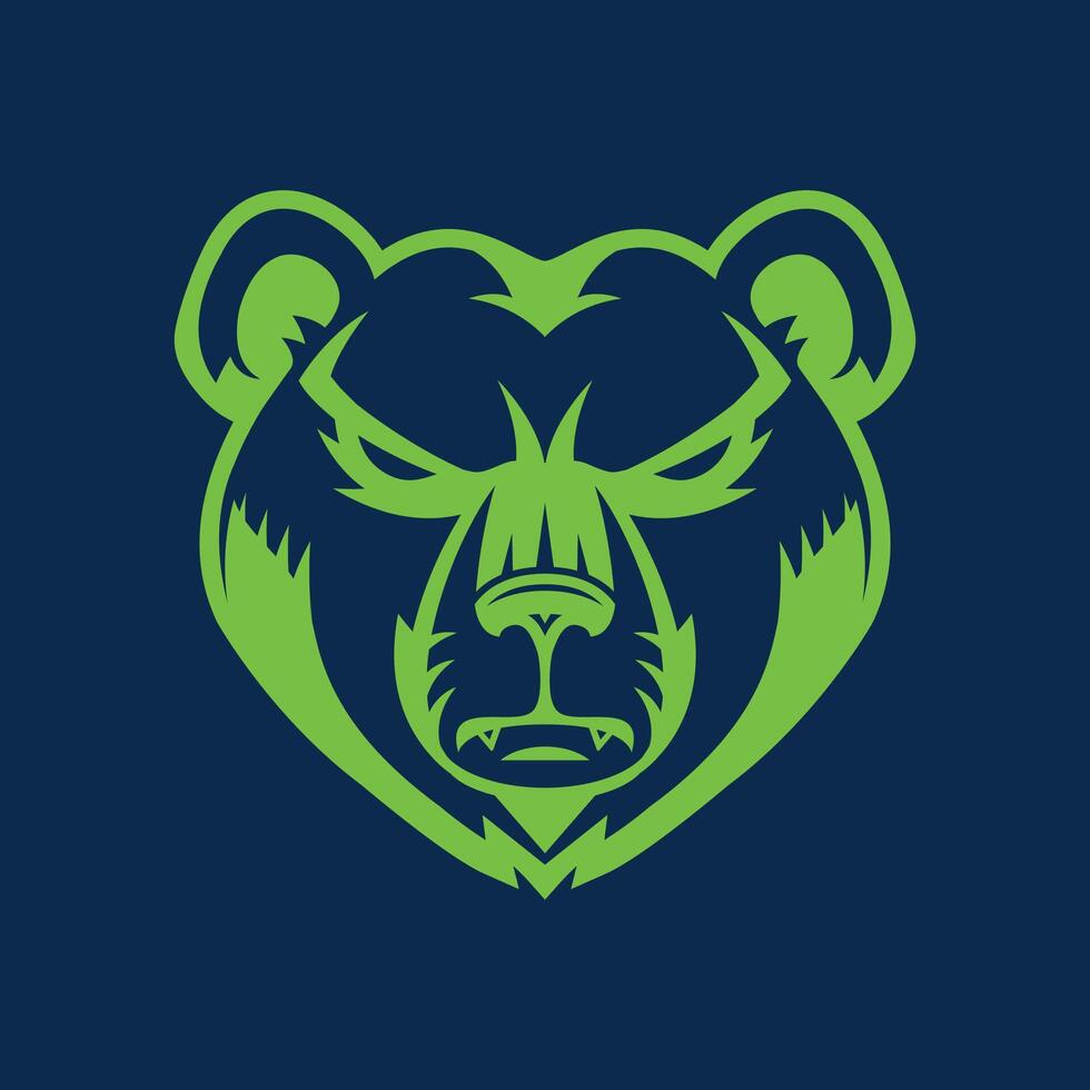 Grizzly bear trendy artwork pleasant abstract illustration colorful practical design vector