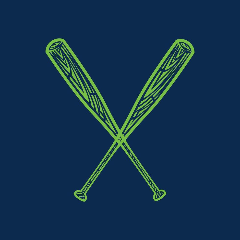 Baseball Bat trendy artwork pleasant abstract illustration colorful practical design vector