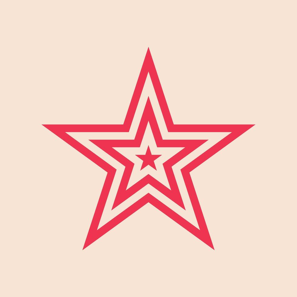 America star trendy artwork aesthetic abstract illustration colorful practical design vector