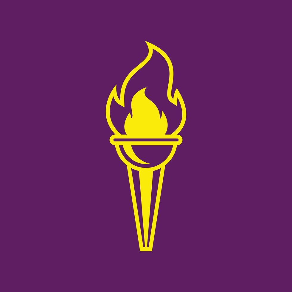 Torch Flame trendy artwork fascinating abstract illustration colorful practical design vector