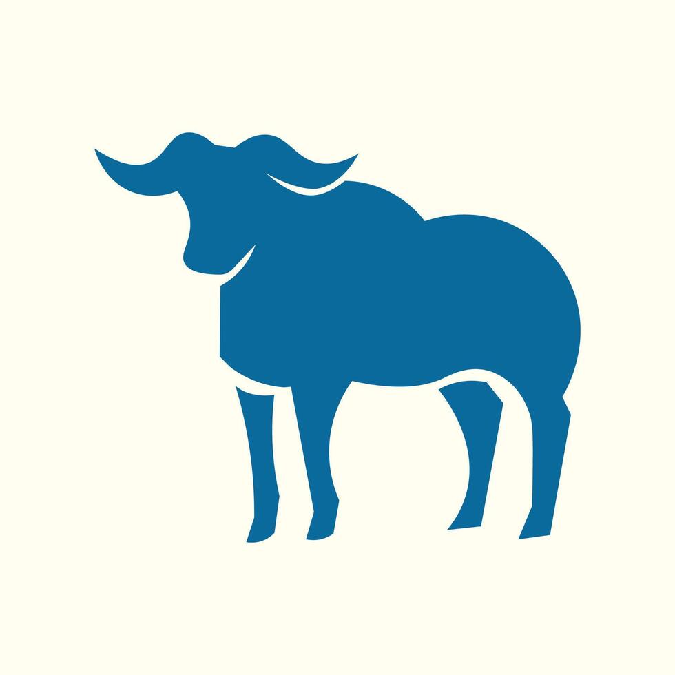 African Buffalo trendy artwork stunning abstract illustration colorful applied design vector
