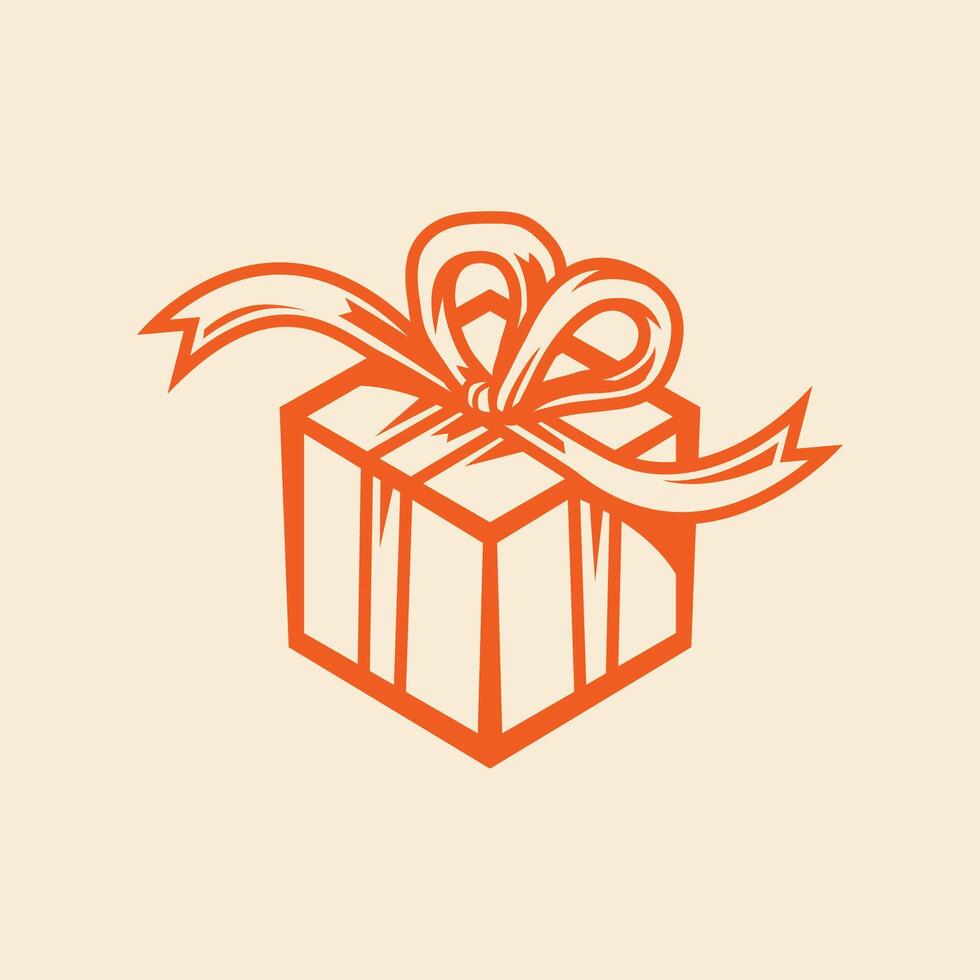 Gift box trendy artwork fetching abstract illustration colorful practical design vector