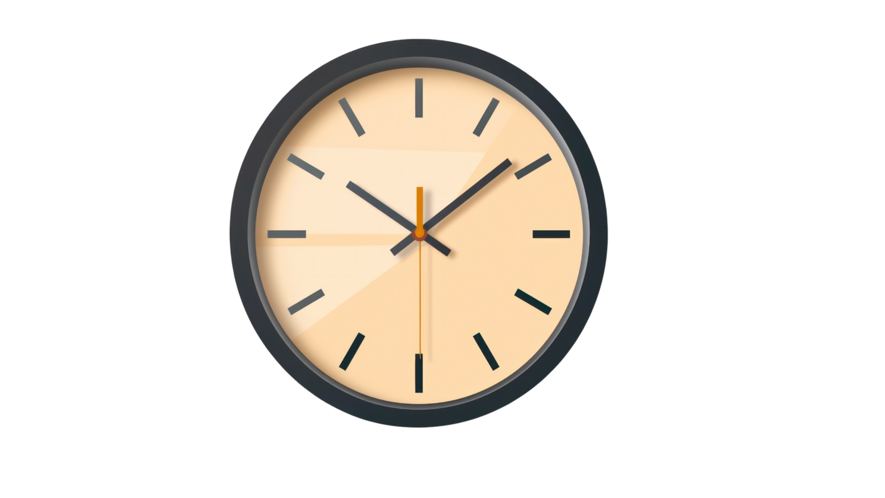 A clock with the hands at the numbers 3 and 9 png