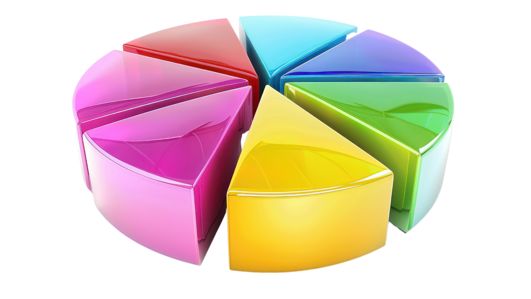 A colorful pie chart is shown with each slice of the pie representing a differen png