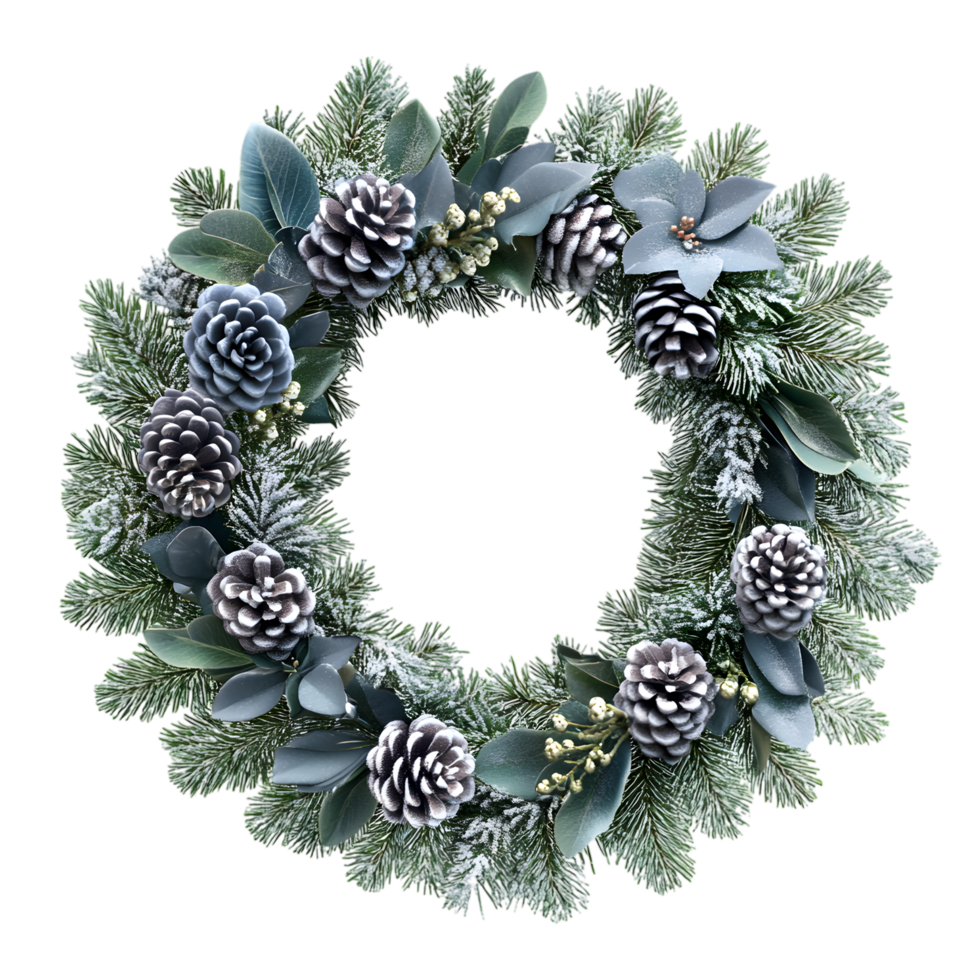 Lush Green Wreath for Christmas png