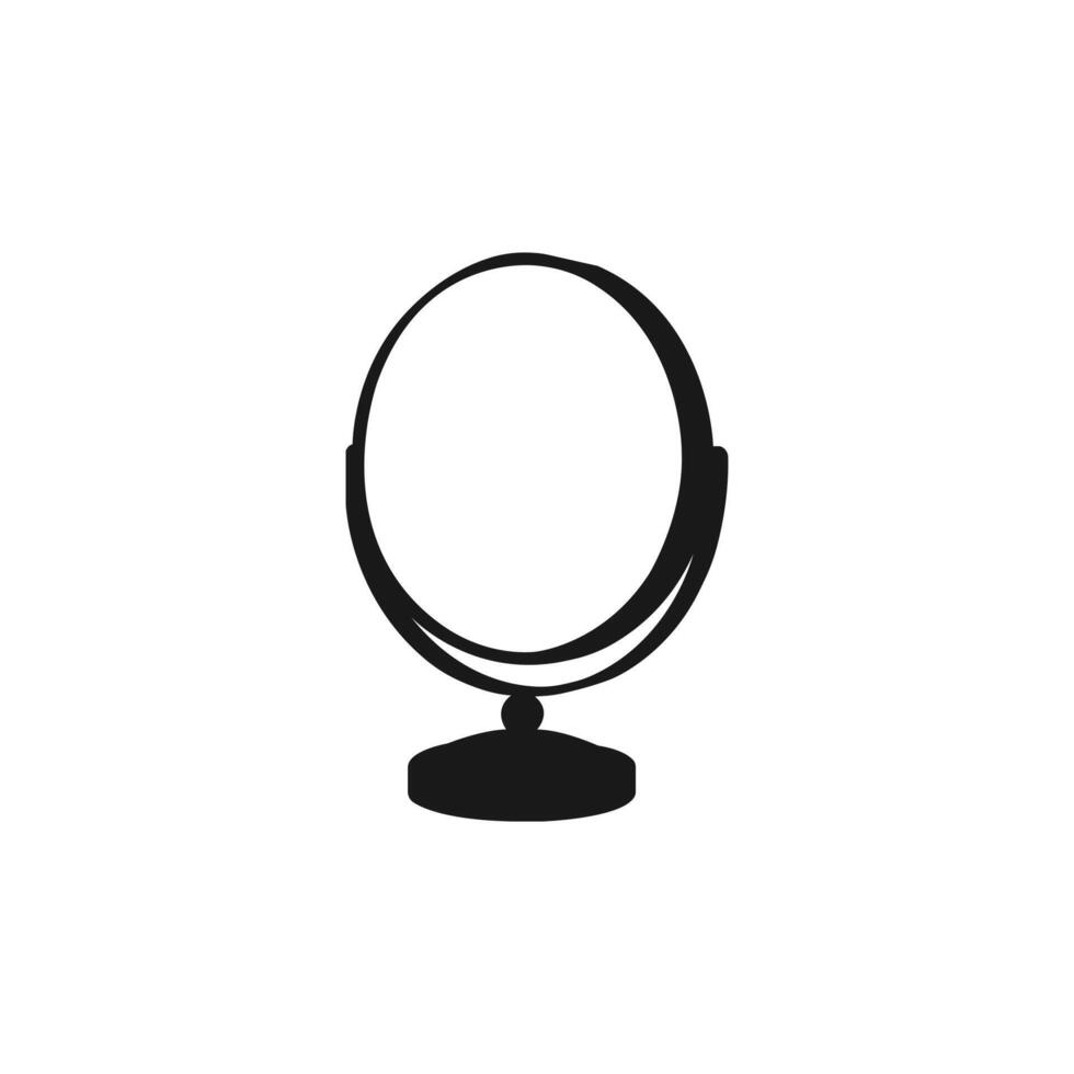 Mirror silhouette in white background vector