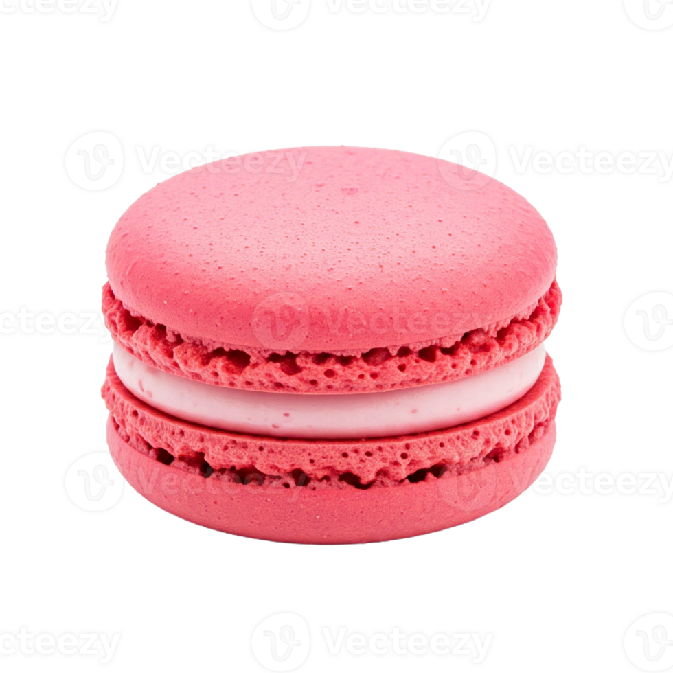 Visually Appealing Pink Macaron Isolated png