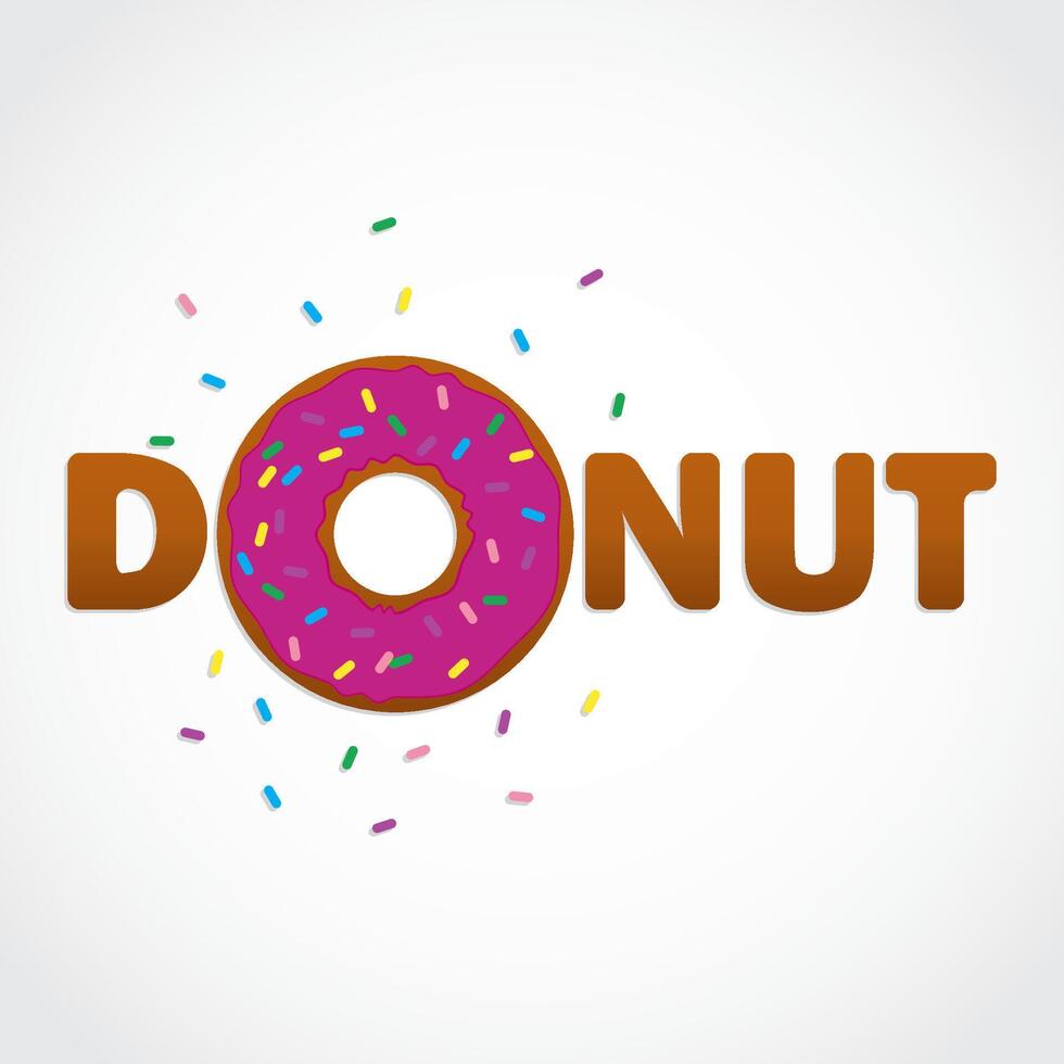 donut candy logo with text vector