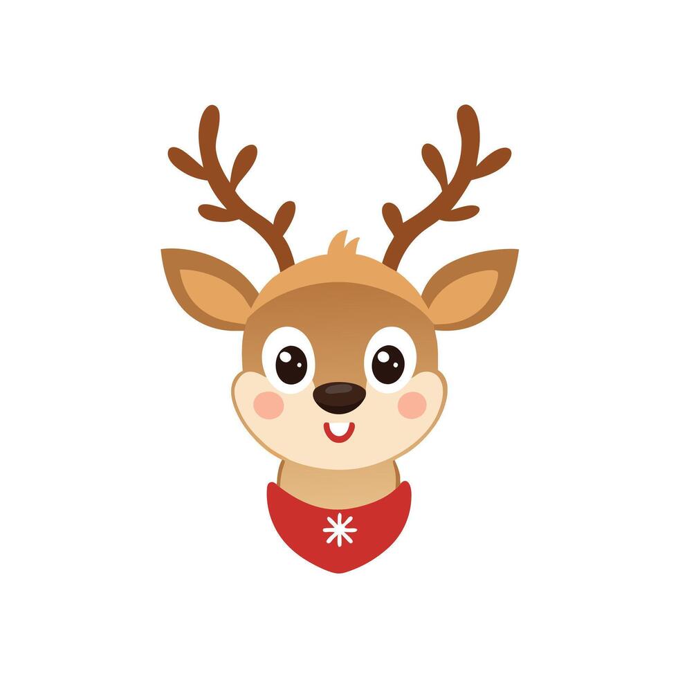 Cute Cartoon Style Reindeer vector