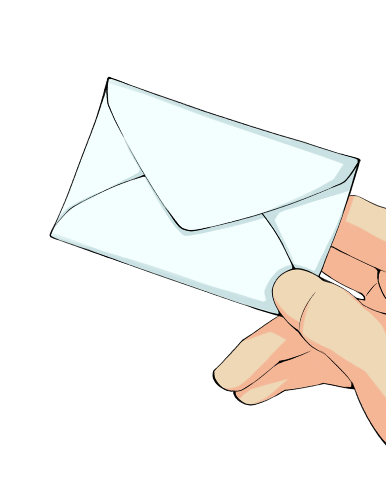 the hand holding the bribe envelope png