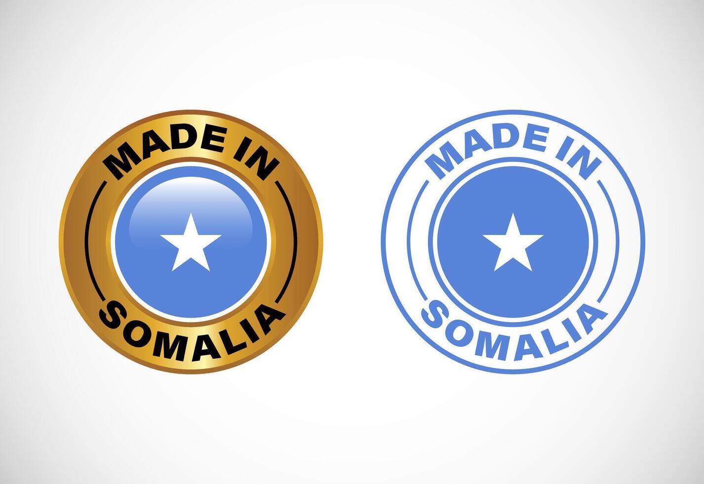 Made in Somalia label icon with flag. Icon set for business, badge, seal, sticker, logo, and symbol vector