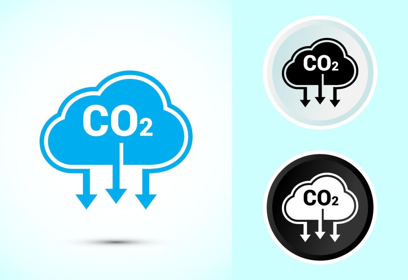 Carbon dioxide icon, co2 gas icon design vector