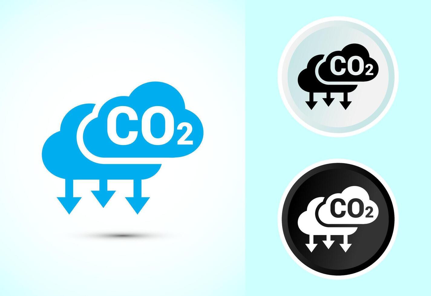 Carbon dioxide icon design, co2 gas icon vector
