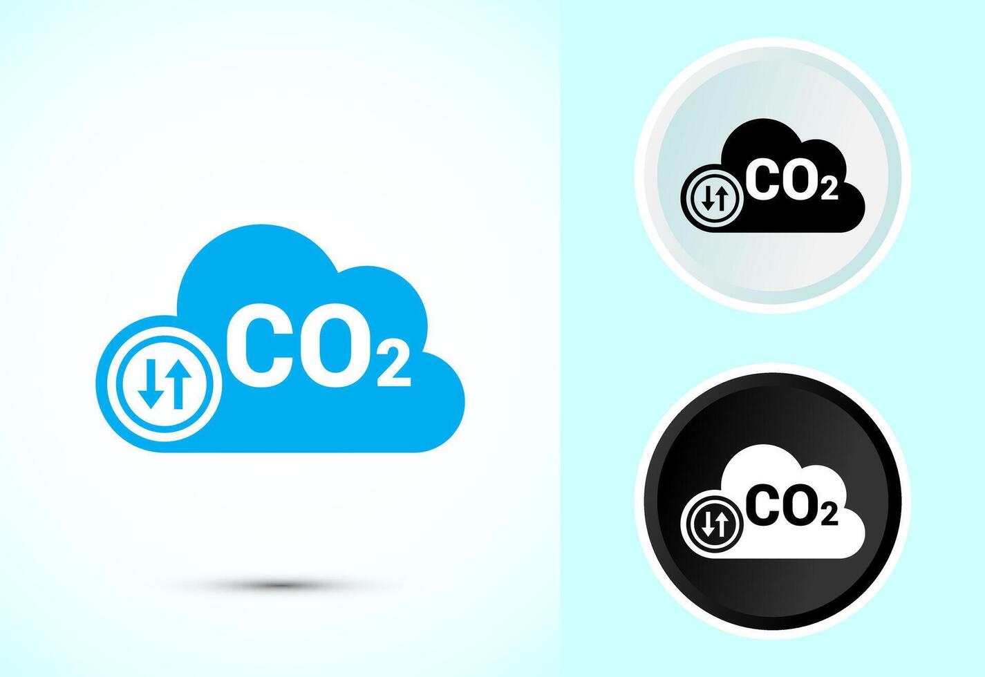 Carbon dioxide icon, Reduce co2 gas icon design illustration vector