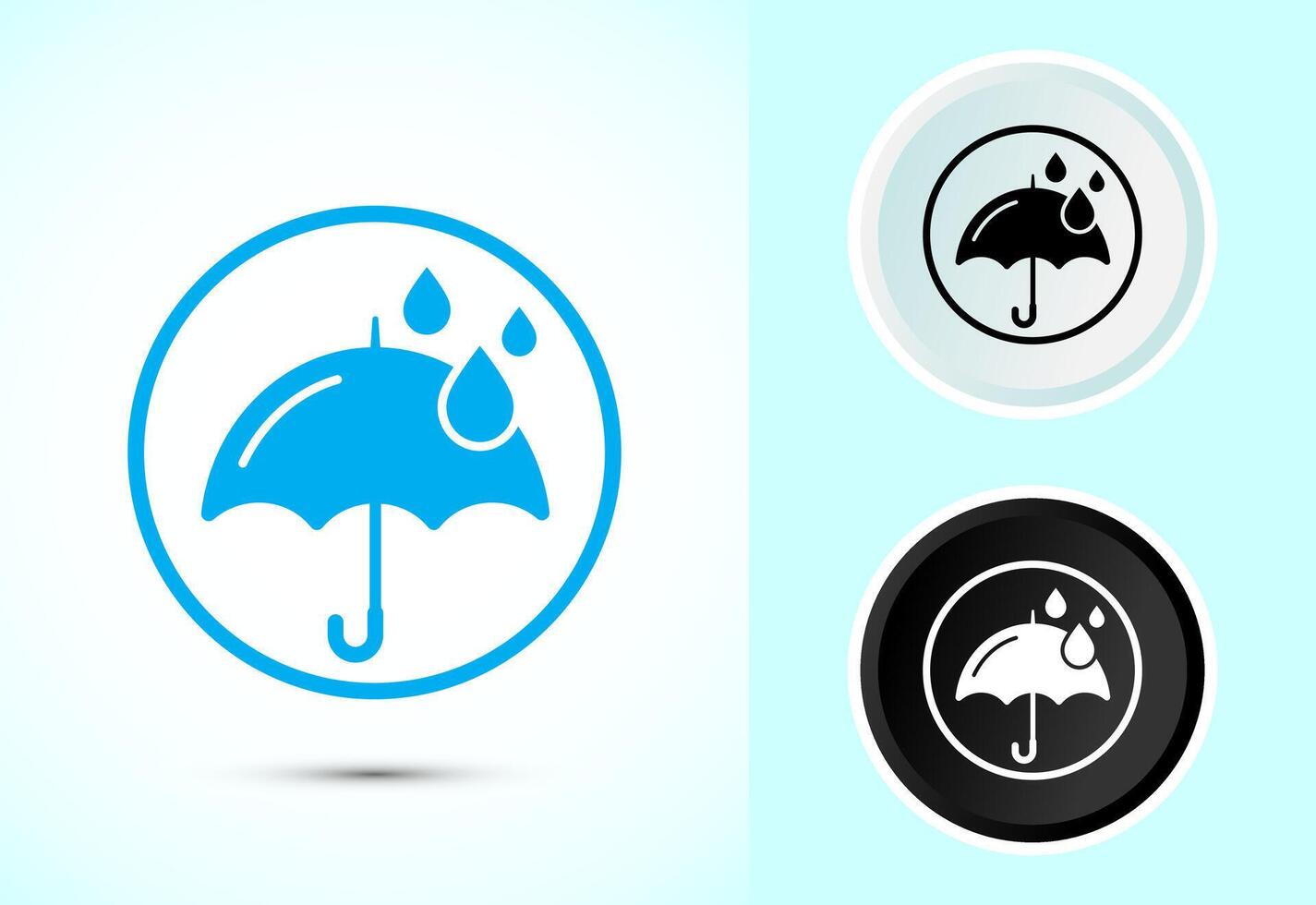 Umbrella icon design illustration, weather symbol or logo vector
