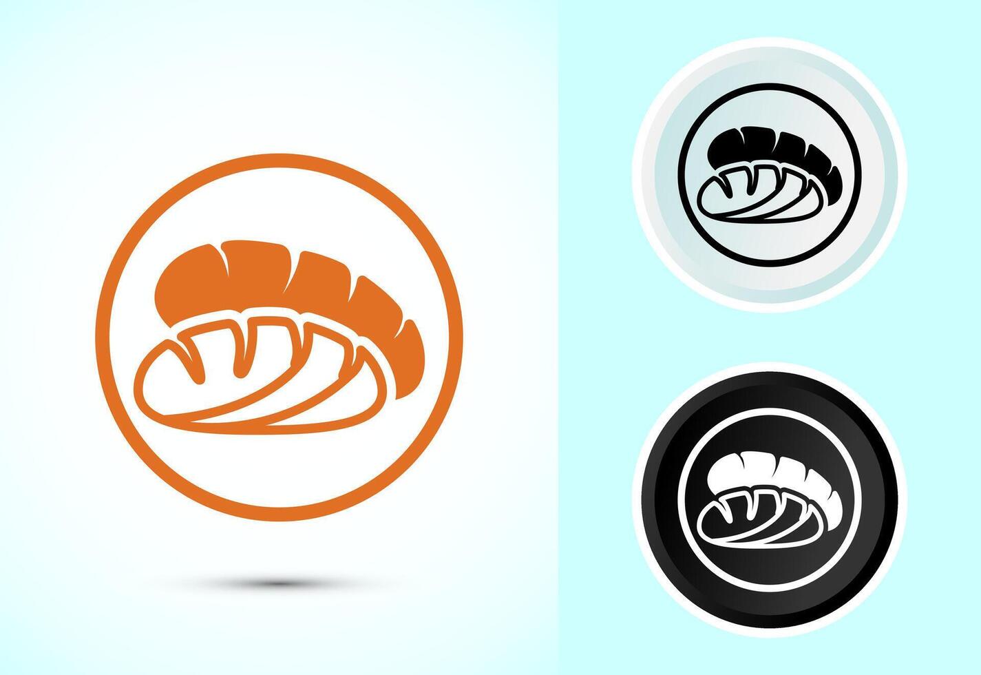 Bread Icon, Bakery Icon Design Illustration vector