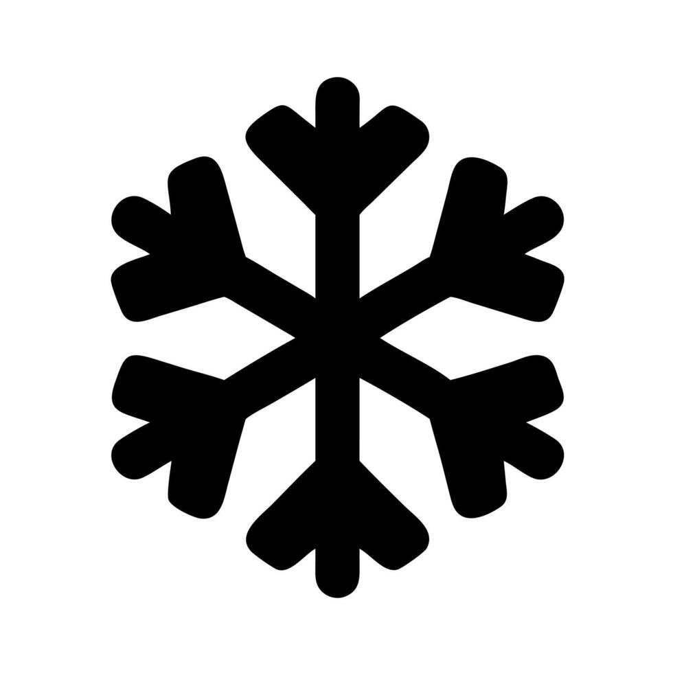 A snowflake icon on a white background vector
