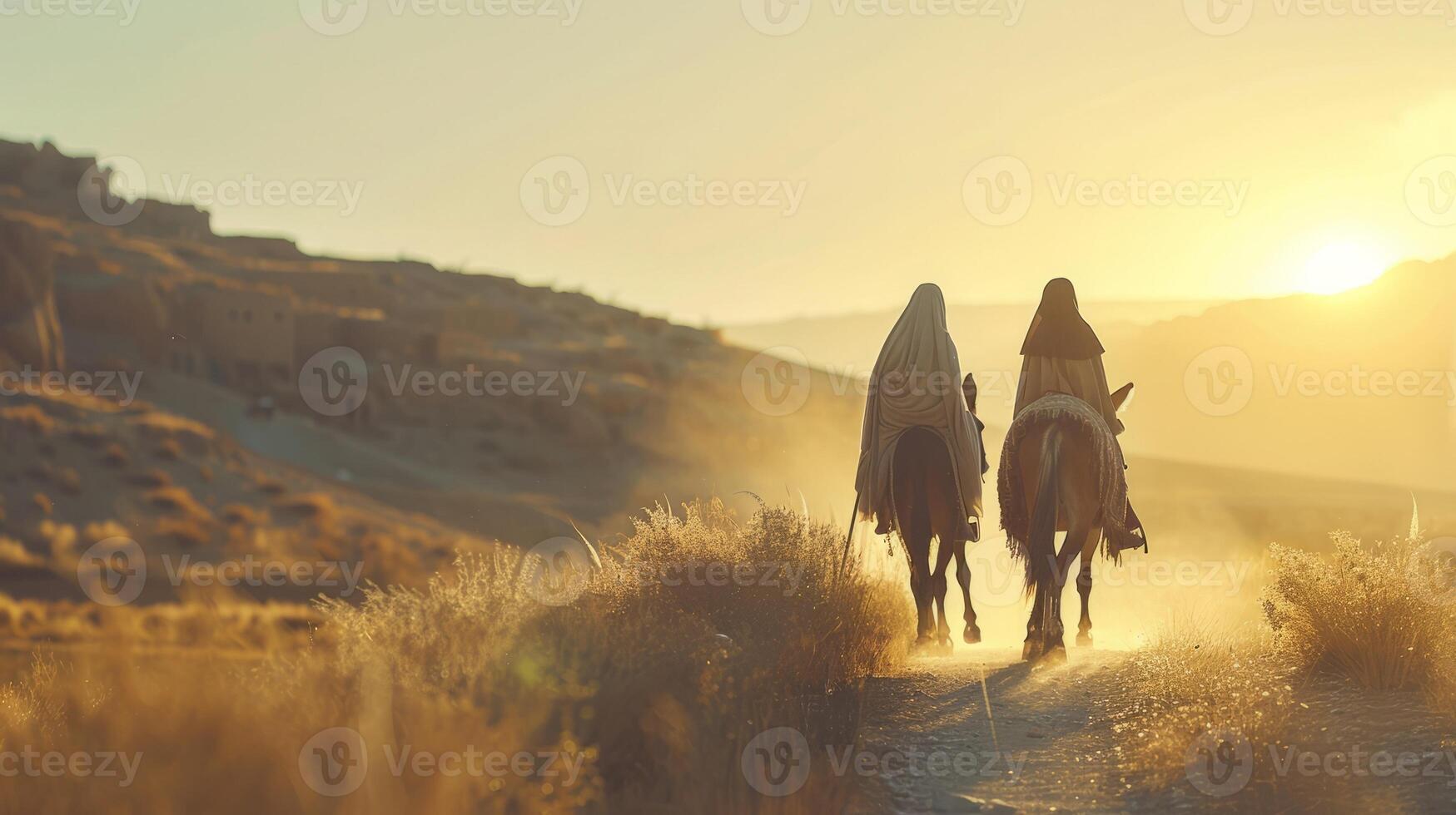 Traveling riding horses photo