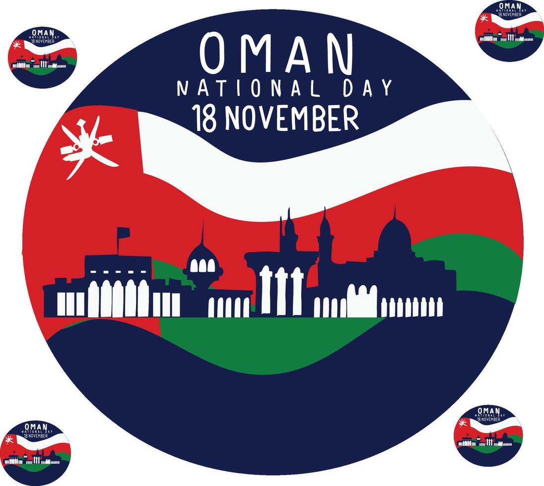 oman National Day vector