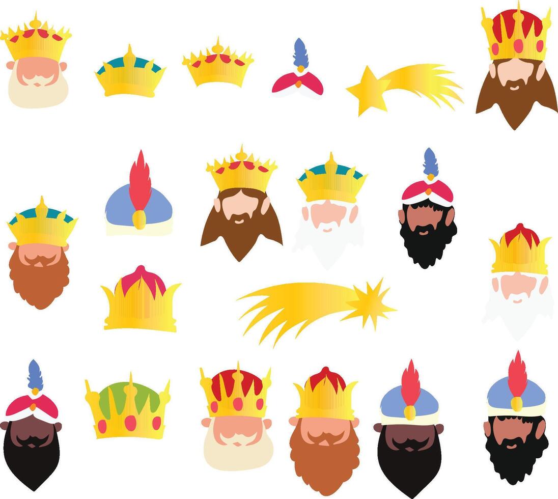 los tres reyes magos vector