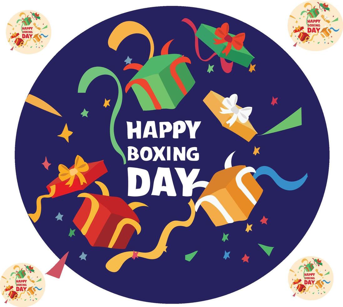 Happy boxing day illustration vector