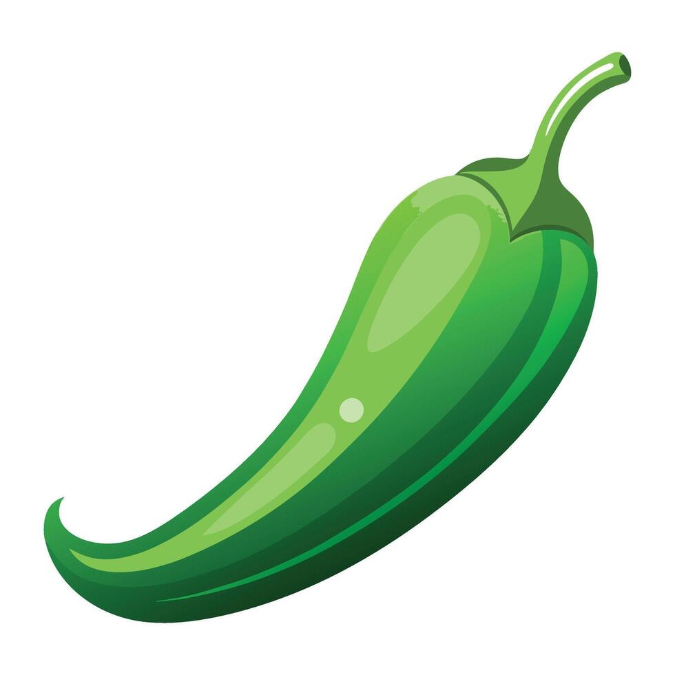 Illustration jalapeno chili peppers icon vector