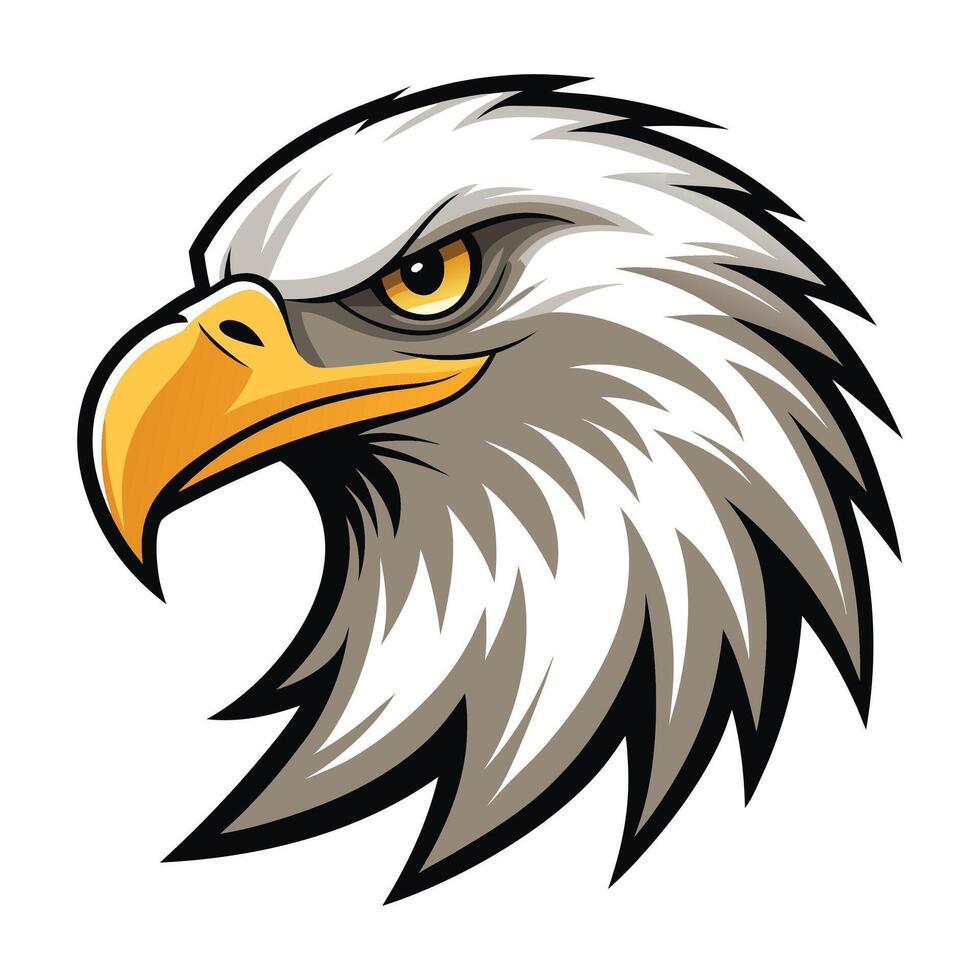 Eagle head isolated background vector