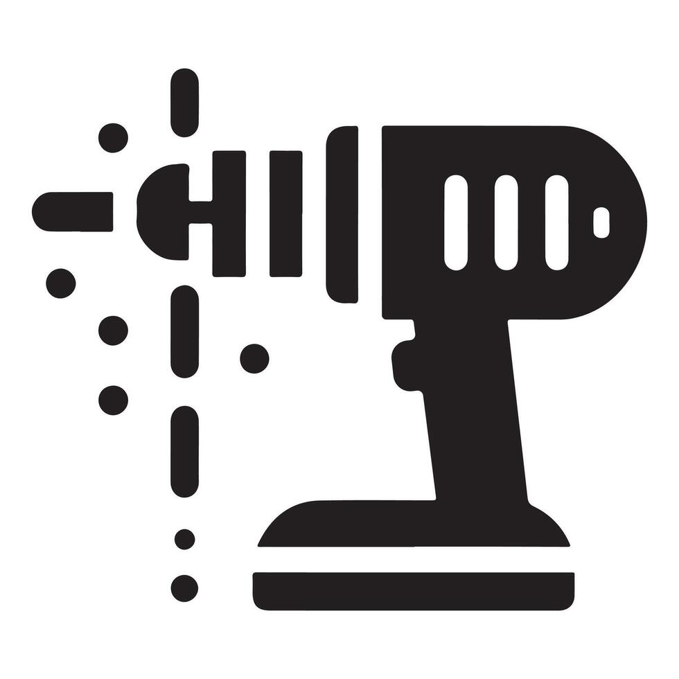 Power Drill with Drilling Motion Icon vector