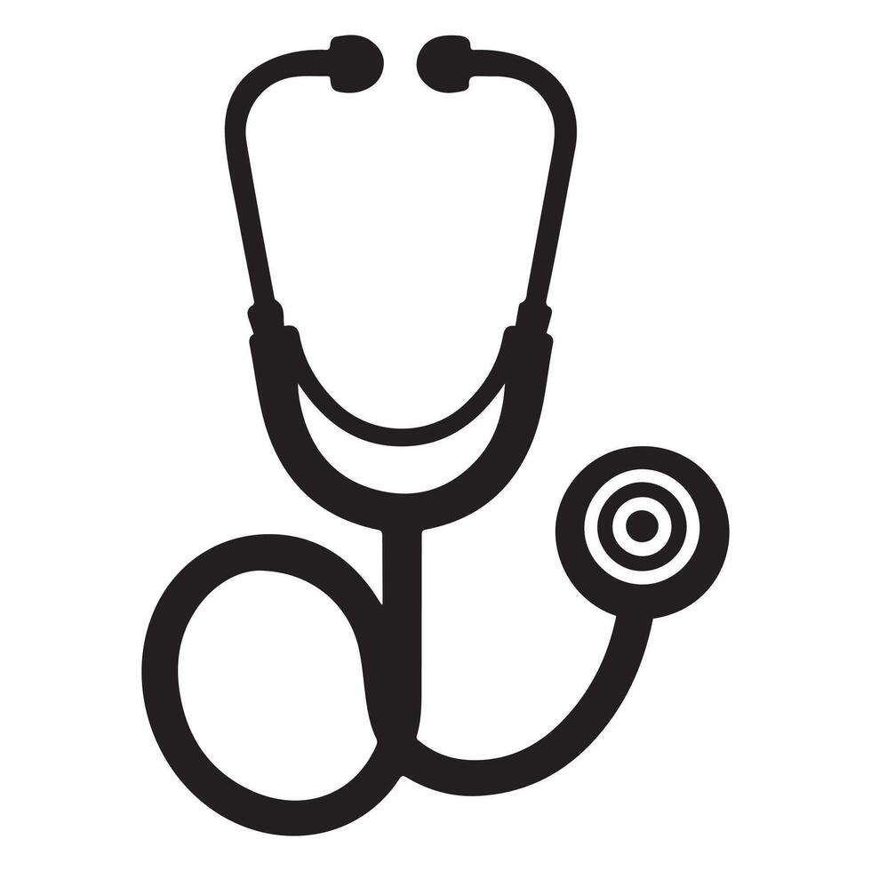 Minimalist Stethoscope Icon Design vector