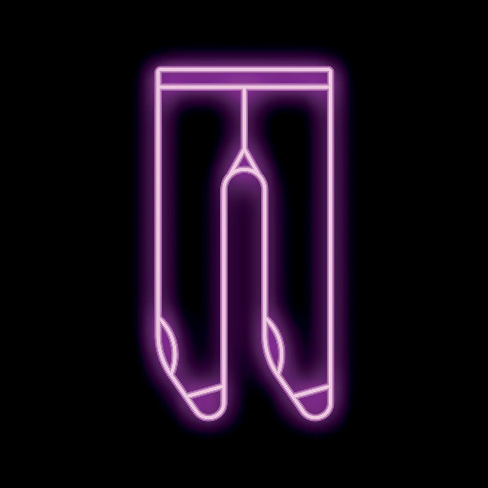 Glowing neon sign of baby tights on a black background vector
