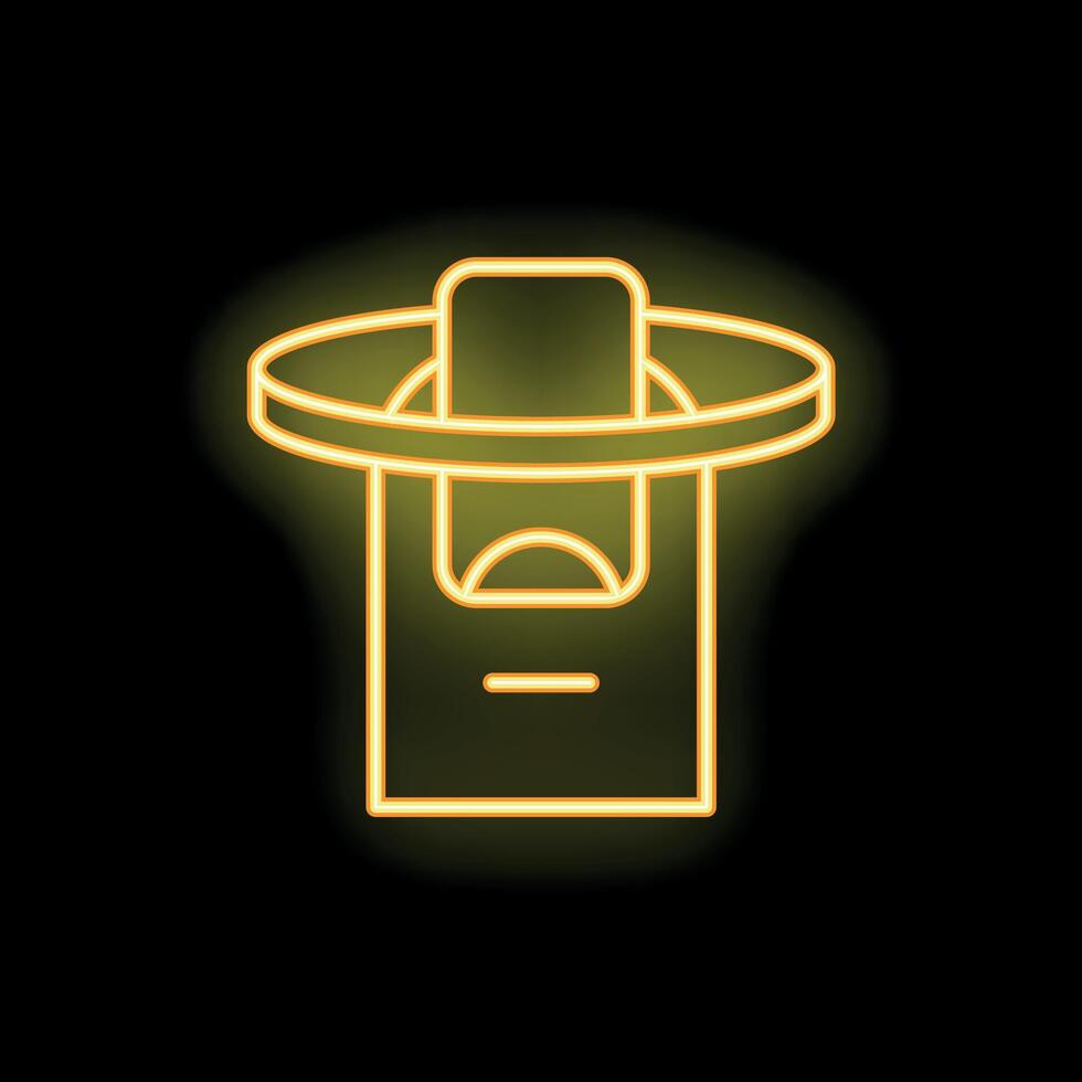 Neon sign of contactless payment by smartphone nfc technology vector