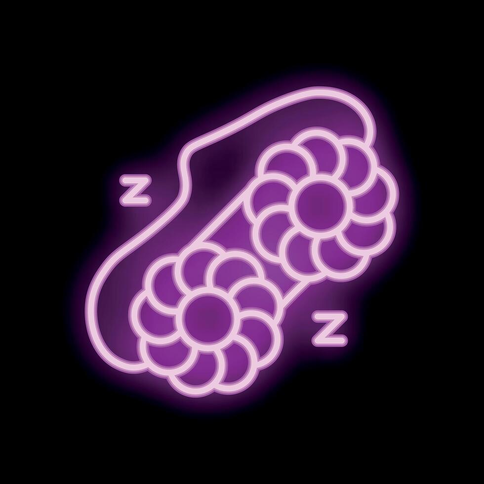 Neon sign of sleeping mask for good night sleep vector