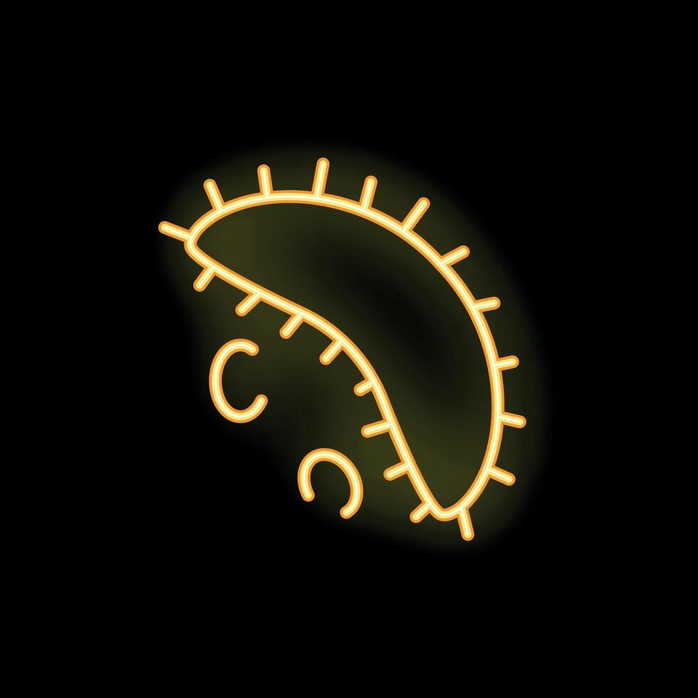 Neon style icon of bacteria spreading infection vector