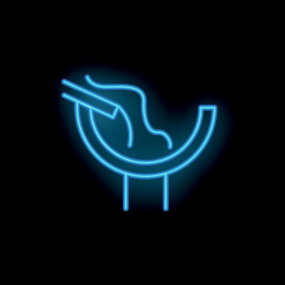 Neon sign representing welding in action with sparks flying vector