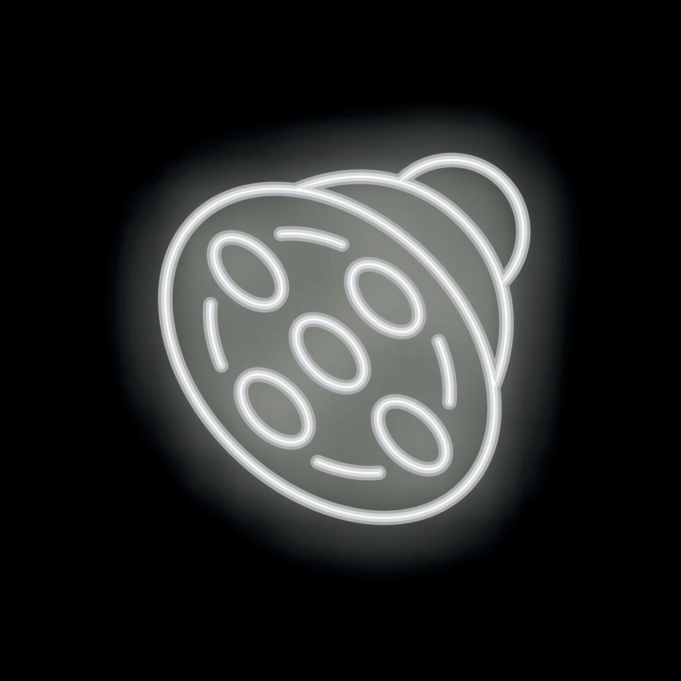 Neon surgical lamp shining bright on black background vector