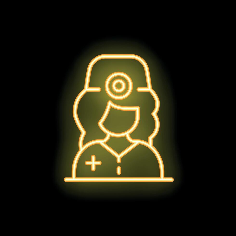 This neon sign is perfect for representing healthcare professionals vector